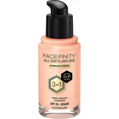 Max Factor Facefinity All Day Flawless SPF20 tekutý make-up s uv ochranou c30 porcelain 30 ml