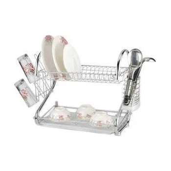 Rosberg Сушилник за съдове Rosberg, Две нива, 55х25х38 см, Хром, R53000A