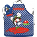 Forbyt Zástěra a chňapka Ryba set modrá