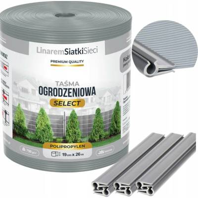 STÍNÍCÍ PANELOVÉ PÁSY SELECT POLYPROPYLENOVÁ ŠEDÁ 19 Cm x 26 m + KLIPSY