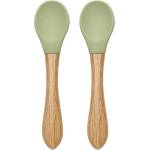 Lorelli Силиконови лъжички с бамбук Lorelli - Natural, 2 броя, Fresh Green (10230680004) - baby