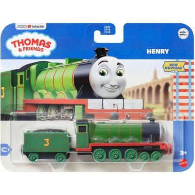 Mattel Tomáš a přátelé Tahací kovová mašinka s vagónem HENRY HMC43 – Zboží Mobilmania