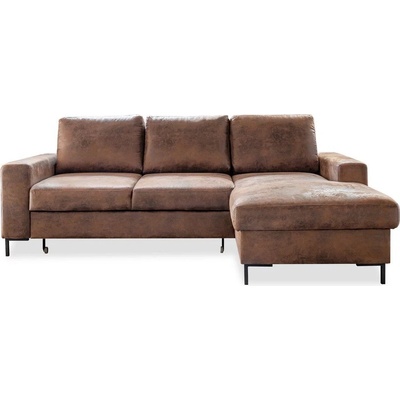 Miuform Винтидж кафяв кожен разтегателен диван, десен ъгъл Lofty Lilly - Miuform (Lofty Lilly 2QL-LCBKR TOH45)