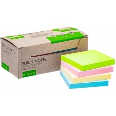 Q-CONNECT Bločky Q-Connect recyklované 76x76 dúhové