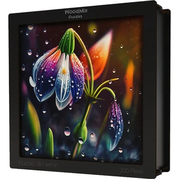 Image 1 of WoodMix Puzzles Дървен пъзел WoodMix, Цветя, 200 части - Кокиче (WM-1FL-0001)