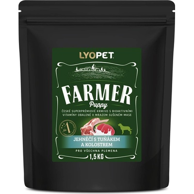 Lyopet Farmer Puppy Jahňacie s tuniakom a kolostrom 1,5 kg