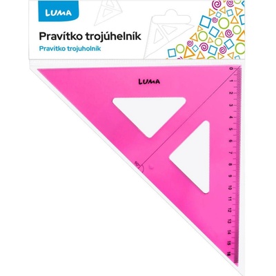 LUMA trading s.r.o. pravítko trojúhelník s ryskou, zelené 662036