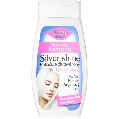 Bione Cosmetics Silver Shine šampon neutralizující žluté tóny 260 ml