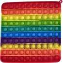 Ostatní společenské hry Antistresová hračka Pop it čtverec rainbow Jumbo