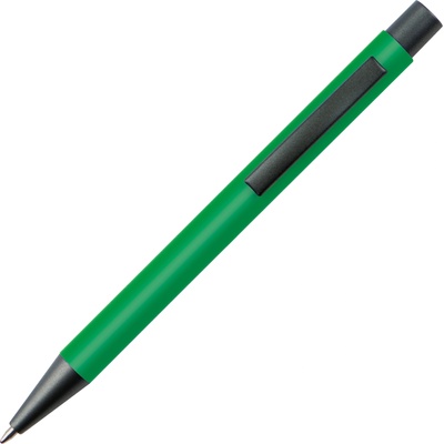 MACMA Пластмасова химикалка с метален клип, зелен (00219-А-ЗЕЛЕН)