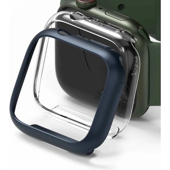 Ringke Комплект от два броя качествен твърд кейс за Apple Watch 7 41мм (прозрачен и син) - Ringke 2x Slim Watch Case (2 броя) (RGK1522CLBLU)