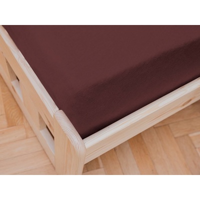 Textilomanie Jersey prostěradlo hnědé 180x200