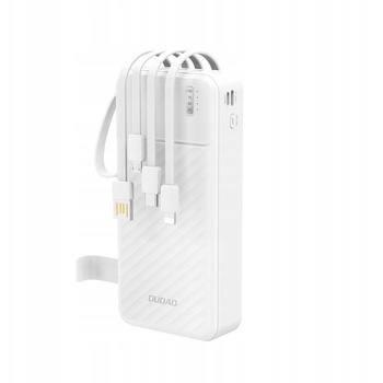 Image 1 of Dudao K11 Pro 20000mAh Power Bank с вградени кабели - Бял (DDA503)