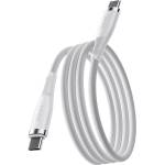 Benks Кабел с въжена оплетка и бързо зареждане за устройства с USB-C порт - Benks PowerWeave USB-C to USB-C Braided Cable 100W PD (100 см) (бял) (D47)