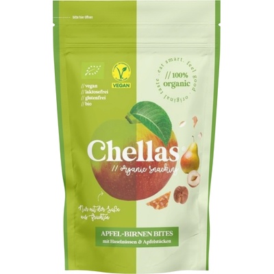Chellas Органични хапки от ябълки и круши - 75 г