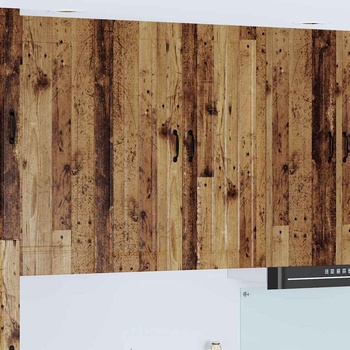 vidaXL Горен кухненски шкаф с рафт Старо дърво 80 x 31 x 100 см (885153)