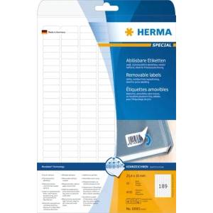 HERMA етикет сваляема 25, 4 x 10 мм, 4725 бр (10001)