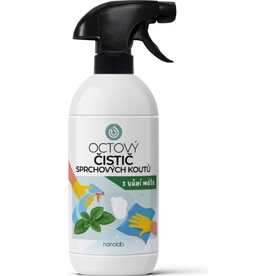 Nanolab Silný octový čistič na sprchové kouty máta 500 ml