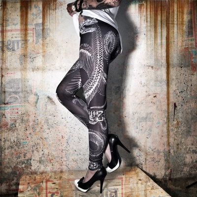 Yakuza Snake leggings LEB čierna