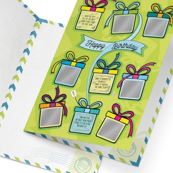 Image 1 of Шантаво Скреч картичка Happy Birthday (451A)