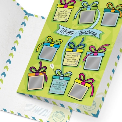 Шантаво Скреч картичка Happy Birthday (451A)