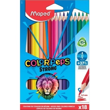 Maped Color´Peps Strong trojhranné farbičky 18ks v kartónovom obale