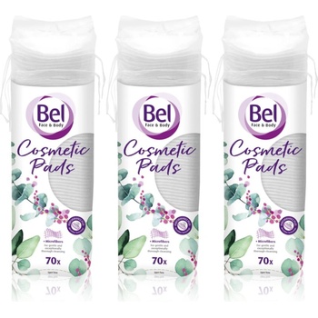 Bel Face & Body тампони за почистване на грим изгодна опаковка 3x70 бр