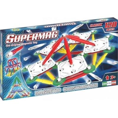 Supermag магнитен строителен комплект Classic primary 120 бр