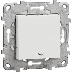 Schneider Electric SE Девиаторен ключ IP44 с носеща рамка 2 мод. цвят Бял Unica - NU528218 (NU528218)
