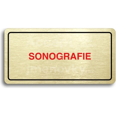 ACCEPT Piktogram SONOGRAFIE - zlatá tabulka - barevný tisk