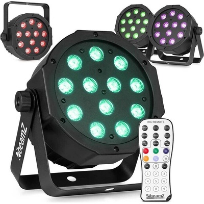 BeamZ set 4 SlimPar37 LED Par s 12x 4W RGBW LED a DMX - Vrátane diaľkového ovládania