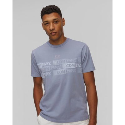 C.p. Company pánské tričko 24/1 Jersey Horizontal Logo Ve Fialovém Barevném Odstínu