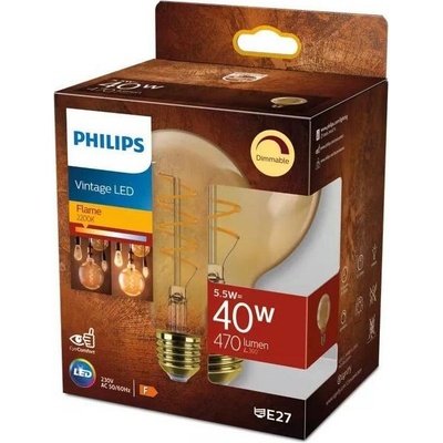 Philips LED Stmievateľná žiarovka VINTAGE Philips G95 E27/5,5W/230V 2200K P6805