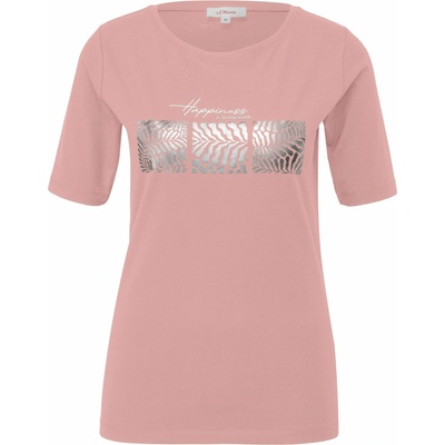 s.Oliver Dámske tričko RL T-SHIRT ružová strieborná