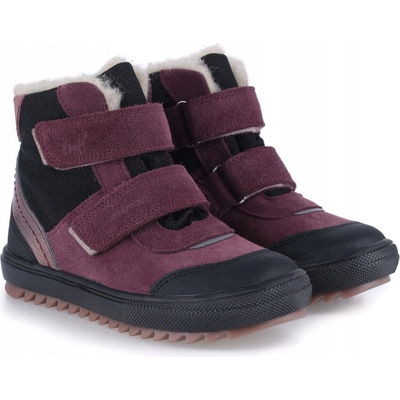 Emel dětské kozačky semišové fialové