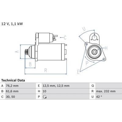 BOSCH 0 986 018 920 Startér (0986018920)