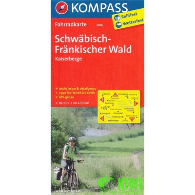 Schwabisch-Frankischer Wald 1:70 t. laminovaná