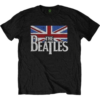 The Beatles Drop T Logo & Vintage Flag Black L Риза (BEATTEE407MB03)