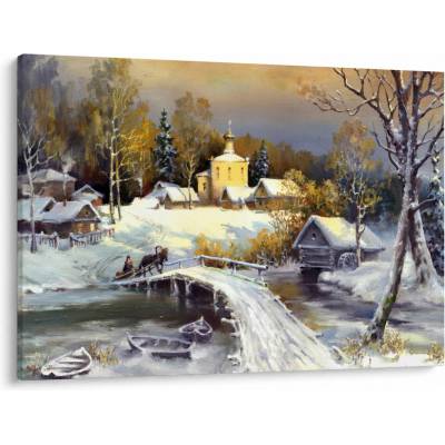 Obraz - Zimní městečko, jednodílný 100x70 cm