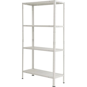  Стелаж метален Basic 40 бял 1450х750х300см 4 рафта х50кг (3511403)