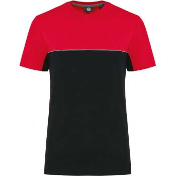Designed To Work eco-friendly dvoubarevné tričko Areas červená černá