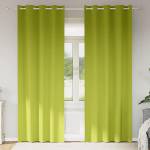 Pure Line Home Плътни завеси в цвят зелен лайм с метални халки, 2 бр. , 140 x 225 см