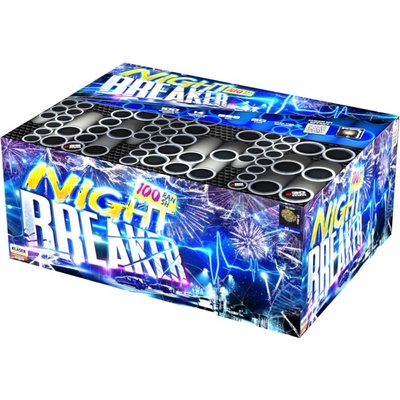 Kompaktný ohňostroj 100 rán 20 25 30 mm Night Breaker