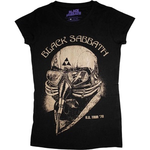 Black Sabbath US Tour 1978 Skinny Fit Black L Дамски Риза (BSTS01LB03)