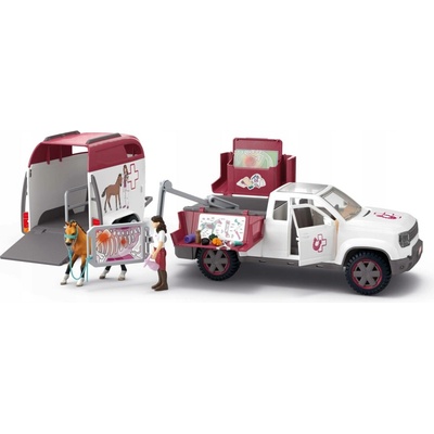 Schleich: Horse Club Mobilní auto veterináře s přívěsem 42704