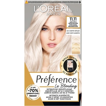 L´Oréal Preférence Le Blonding 11.11 Ultra světlá studená křišťálová blond