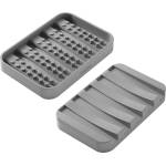 Metaltex Сива пластмасова сапунерка Gravity - Metaltex (297019 000)