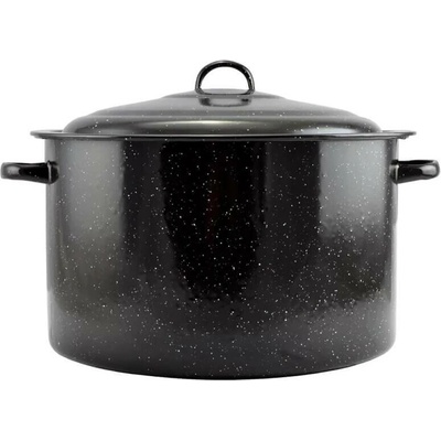 Green Home smaltovaný hrnec s poklicí 20 l BLACK 29301