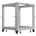 Lanberg open rack 19" 12U 600x600-1100 adjustable, grey (OR01-6112-S)