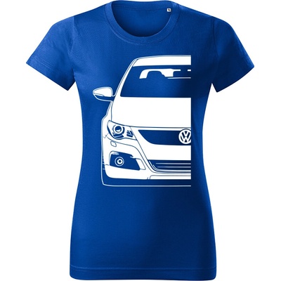 Tričko Volkswagen Passat CC dámske tričko Kráľovská Modrá Biela